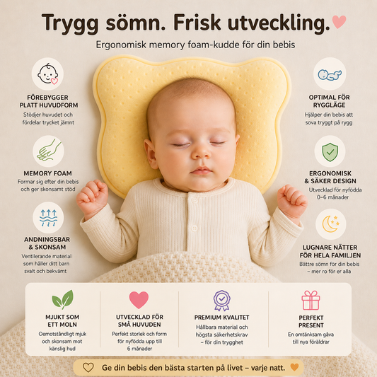 Ge din bebis bättre sömn – Förhindra platt nacke