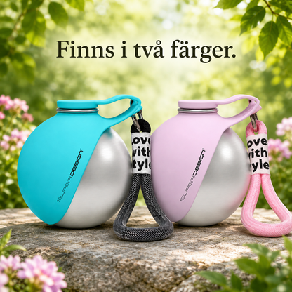 Allt du behöver för smidiga hundpromenader – vatten i flaska med skål