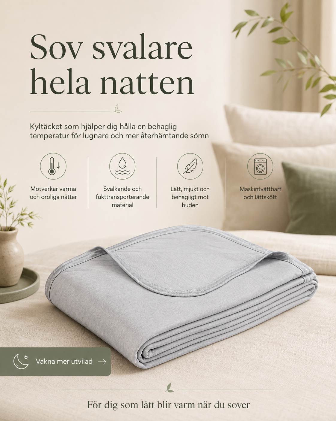 Sov svalare – vakna mer utvilad med kyltäcke