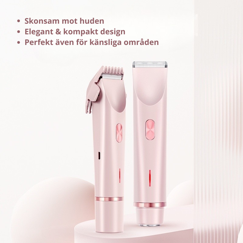 2-i-1 Elektrisk Lady Shaver – Dubbelhuvud, skonsam & vattentät